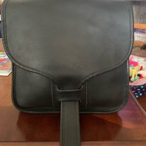 Authentic Vintage Coach Black/Brown Courier Bag